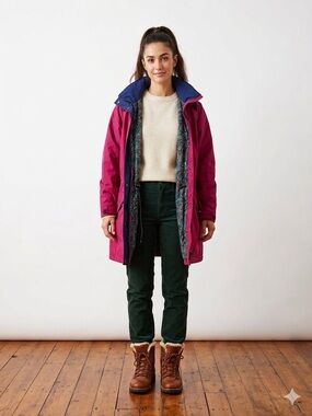 Vintage Far West Women’s Magenta Long Wind Breaker